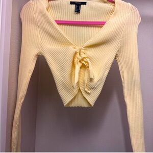 Yellow crop blouse